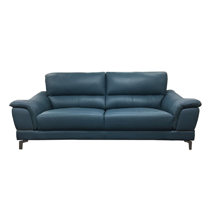 Corrigan Studio® Mcmanis 79" Genuine Leather Pillow Top Arm Sofa Wayfair